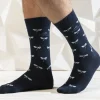 Fluchos CA0009 Calcetin largo Navy-libelulas (2p) 1964-1966- Socks