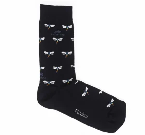 Fluchos CA0009 Calcetin largo Navy-libelulas (2p) 1964-1966- Socks