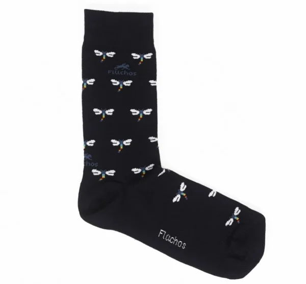 Fluchos CA0009 Calcetin largo Navy-libelulas (2p) 1964-1966- Socks