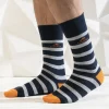 Fluchos CA0009 Calcetin largo Navy-rayas (2p) 1970-1971- Socks