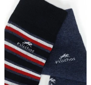 Fluchos CA0009 Calcetin largo Royal-rayas (2p)- Socks