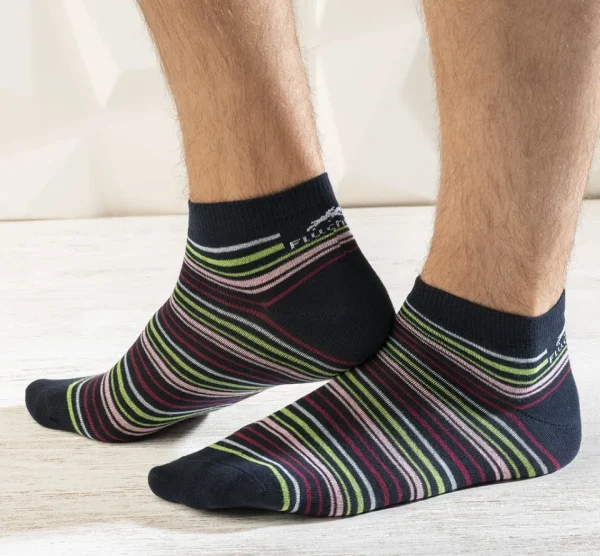 Fluchos CA0010 Tobillero Navy-rayas (2p)- Socks