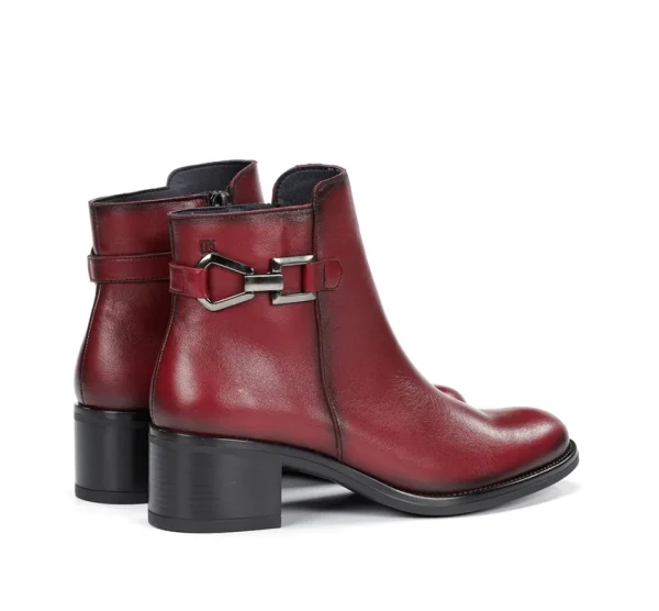 Fluchos CHIARA D9347 Red Ankle Boot- Ankle Boots | Heels