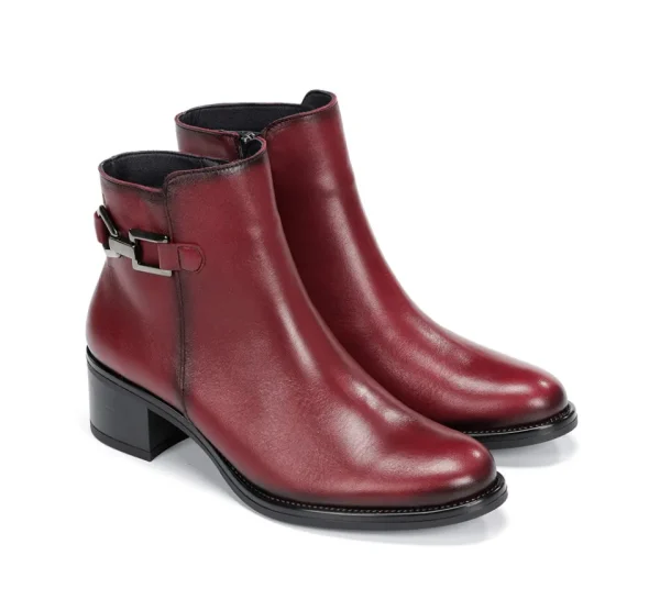 Fluchos CHIARA D9347 Red Ankle Boot- Ankle Boots | Heels