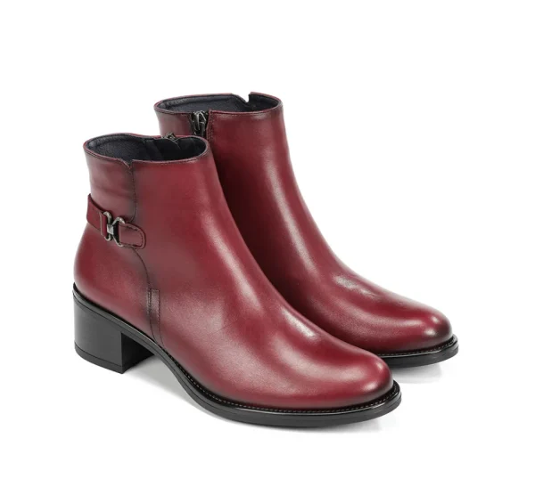 Fluchos CHIARA D8966 Red Ankle Boot- Ankle Boots | Heels