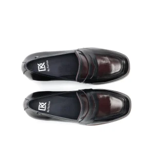 Fluchos CRISTEL D9334 Black Moccasin- Heels