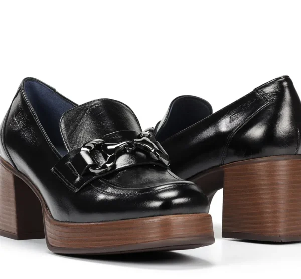 Fluchos CRISTEL D9155 Black Shoe- Heels