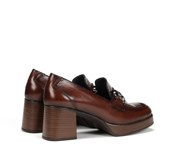 Fluchos CRISTEL D9155 Brown Moccasin- Heels