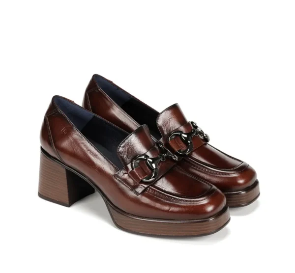 Fluchos CRISTEL D9155 Brown Moccasin- Heels