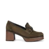 Fluchos CRISTEL D9155 Green Moccasin- Heels