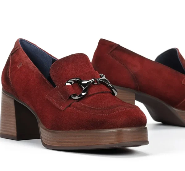 Fluchos CRISTEL D9155 Red Moccasin- Heels
