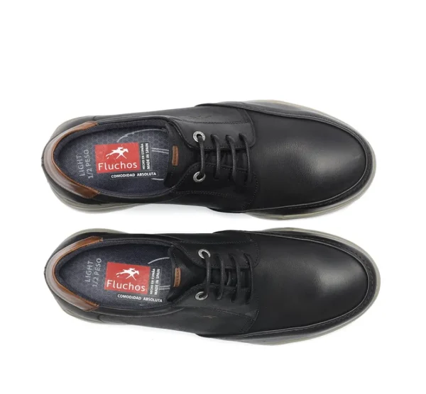 Fluchos DARYL F1460 Black Shoe- Formal Shoes