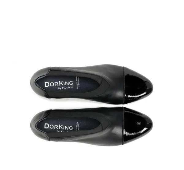 Fluchos DORA D8880 Black Shoe- Formal Shoes