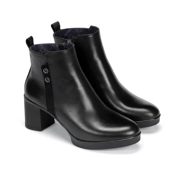 Fluchos ELITE D9423 Black Ankle Boot- Ankle Boots | Heels