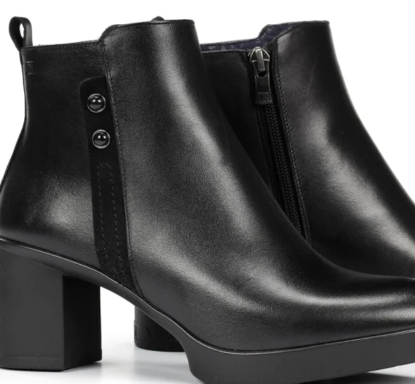 Fluchos ELITE D9423 Black Ankle Boot- Ankle Boots | Heels