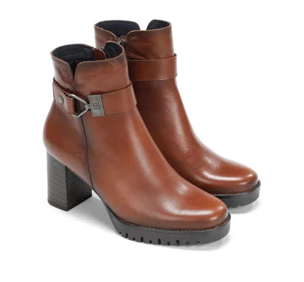 Fluchos EVIE D8961 Brown Ankle Boot- Ankle Boots | Heels