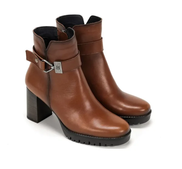 Fluchos EVIE D8961 Brown Ankle Boot- Ankle Boots | Heels