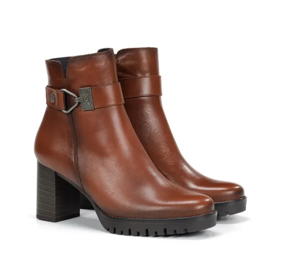 Fluchos EVIE D8961 Brown Ankle Boot- Ankle Boots | Heels