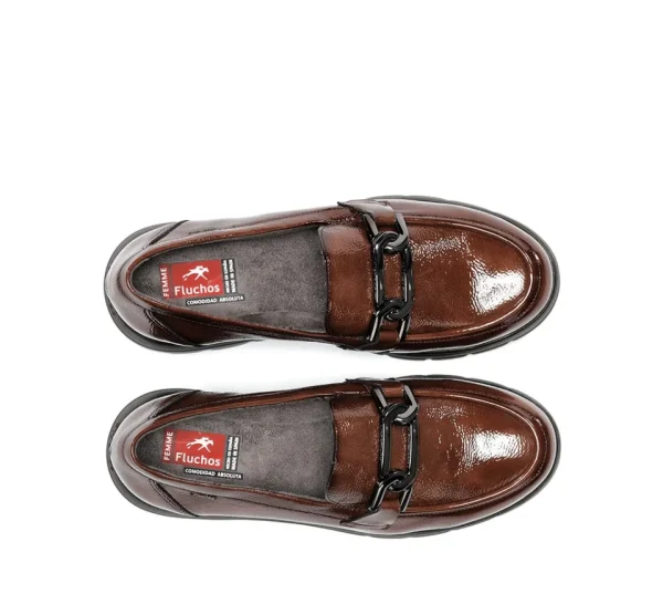 Fluchos GLADIS F1794 Brown Moccasin- Heels