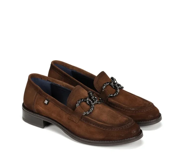 Fluchos HARVARD D9117 Brown Moccasin- Heels