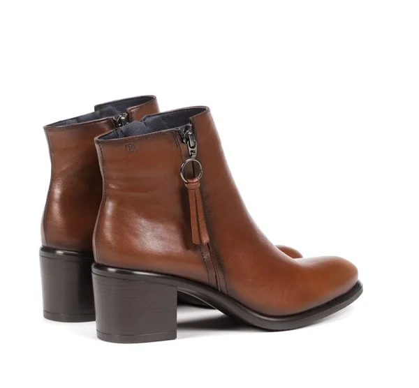 Fluchos LEXI D8606 Brown Ankle Boot- Ankle Boots | Heels