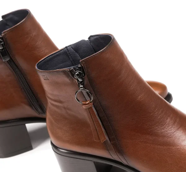 Fluchos LEXI D8606 Brown Ankle Boot- Ankle Boots | Heels