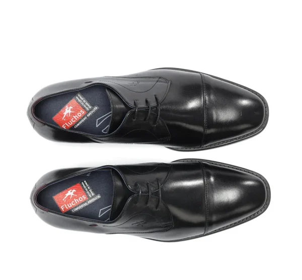 Fluchos LUKE F1055 Black Shoe- Formal Shoes