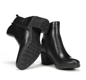 Fluchos NYDIA F1798 Black Ankle Boot- Ankle Boots | Heels