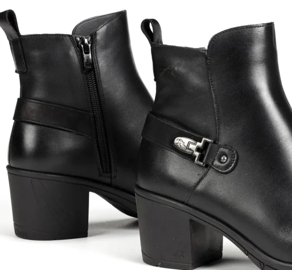 Fluchos NYDIA F1798 Black Ankle Boot- Ankle Boots | Heels
