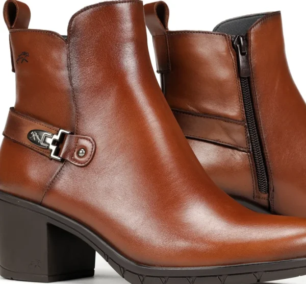Fluchos NYDIA F1798 Brown Ankle Boot- Ankle Boots | Heels