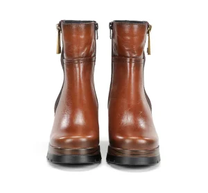 Fluchos SAFE D9413 Brown Ankle Boot- Ankle Boots | Heels