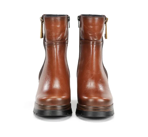 Fluchos SAFE D9413 Brown Ankle Boot- Ankle Boots | Heels
