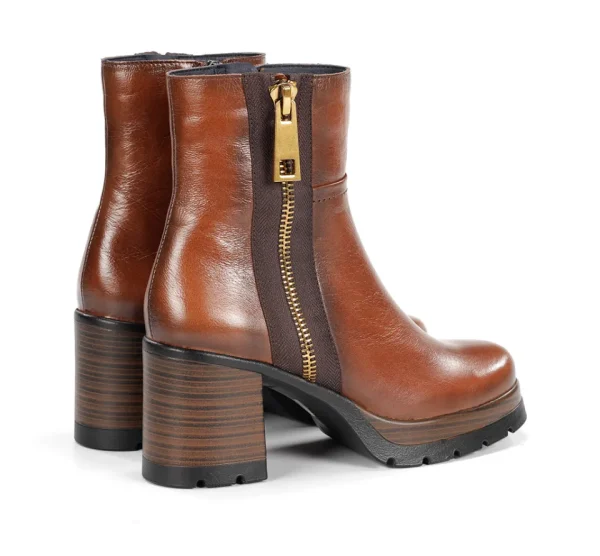 Fluchos SAFE D9413 Brown Ankle Boot- Ankle Boots | Heels
