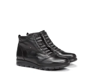 Fluchos SUSAN F0356 Black Ankle Boot- Ankle Boots