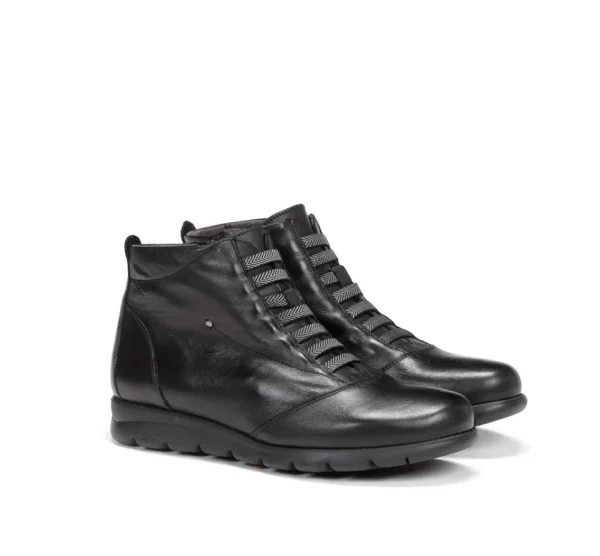 Fluchos SUSAN F0356 Black Ankle Boot- Ankle Boots