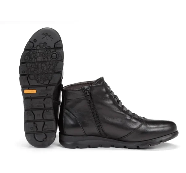 Fluchos SUSAN F0356 Black Ankle Boot- Ankle Boots