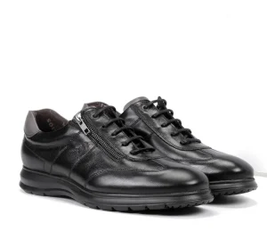Fluchos ZETA F0606 Black Shoe- Formal Shoes | Lace-Up Shoes