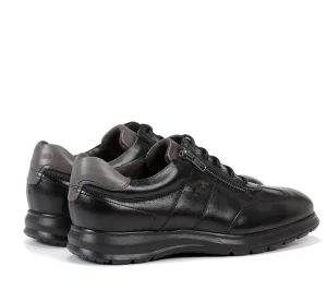 Fluchos ZETA F0606 Black Shoe- Formal Shoes | Lace-Up Shoes