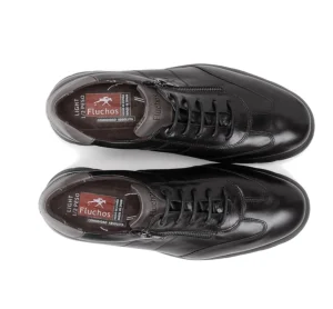 Fluchos ZETA F0606 Black Shoe- Formal Shoes | Lace-Up Shoes